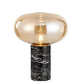 Nordique Design Moderne Marbre Verre Cognac Fumée Gris Petite Lampe De Table De Chevet Créative Décorative Lumière pour Chambre Salon